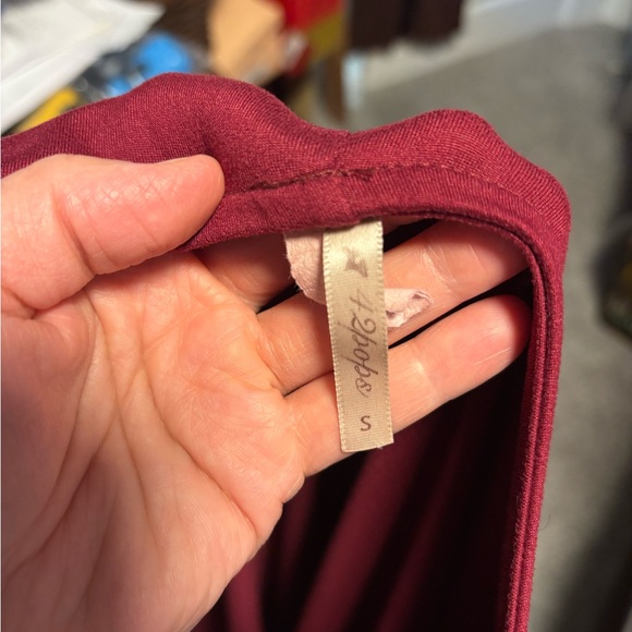 2/$20 42 Pops Red Oversized Boatneck T-shirt dress with pockets, size S - Picture 9 of 9